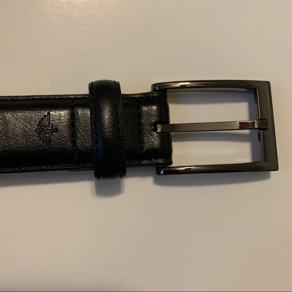 Dockers Belt Genuine Leather Mens Size 42 Black Dress Belt Work Casual Daily